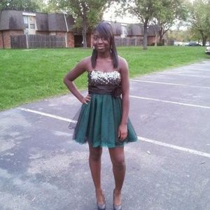 cheap cute green formal dress